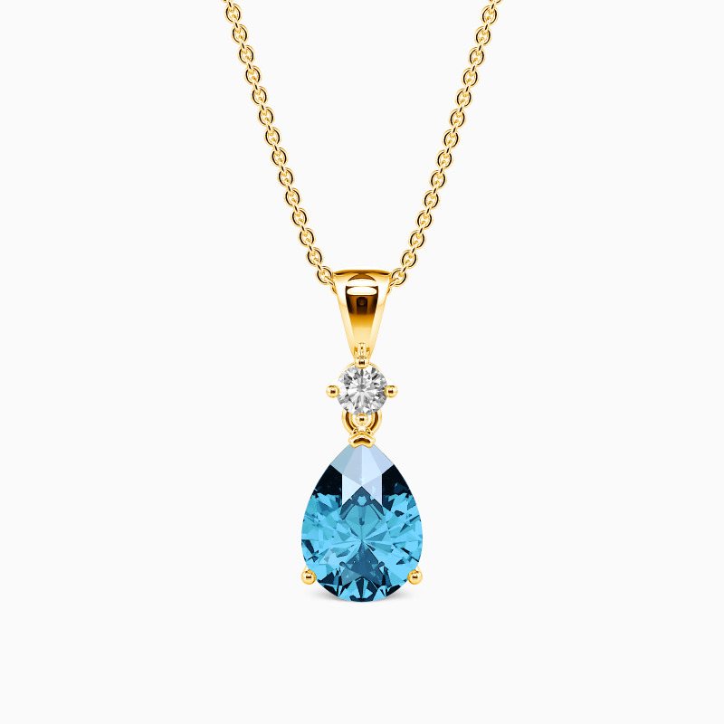 SHE·SAID·YES "Magic in Your Eyes" Pear Cut Pendant Jewelry Chain