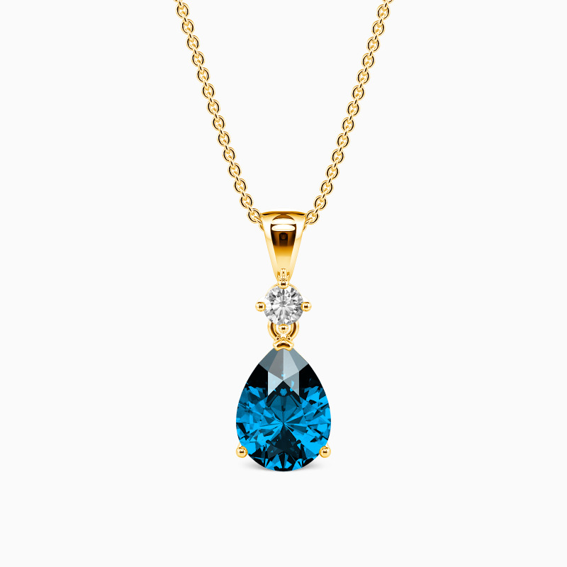 SHE·SAID·YES "Magic in Your Eyes" Pear Cut Pendant Jewelry Chain