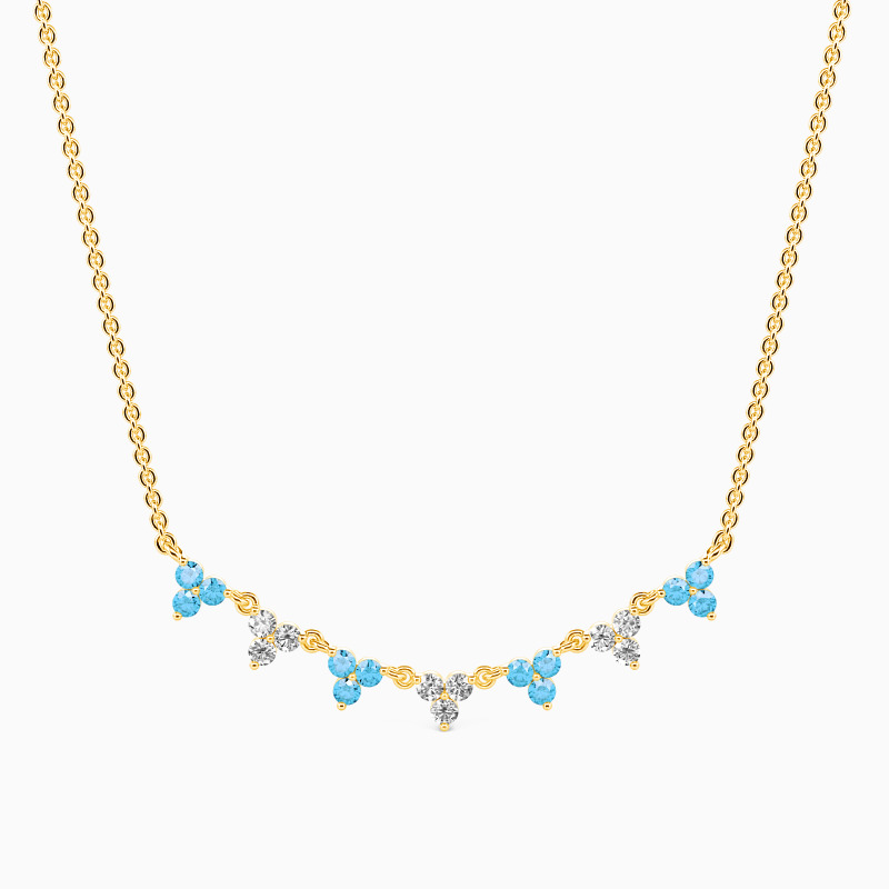 "The Scattering Stars" Round Cut Necklace