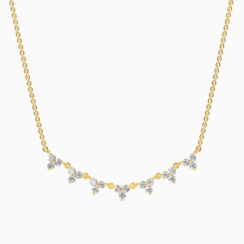 "The Scattering Stars" Round Cut Necklace