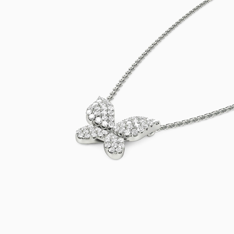 "Flying Flower" Round Cut Necklace