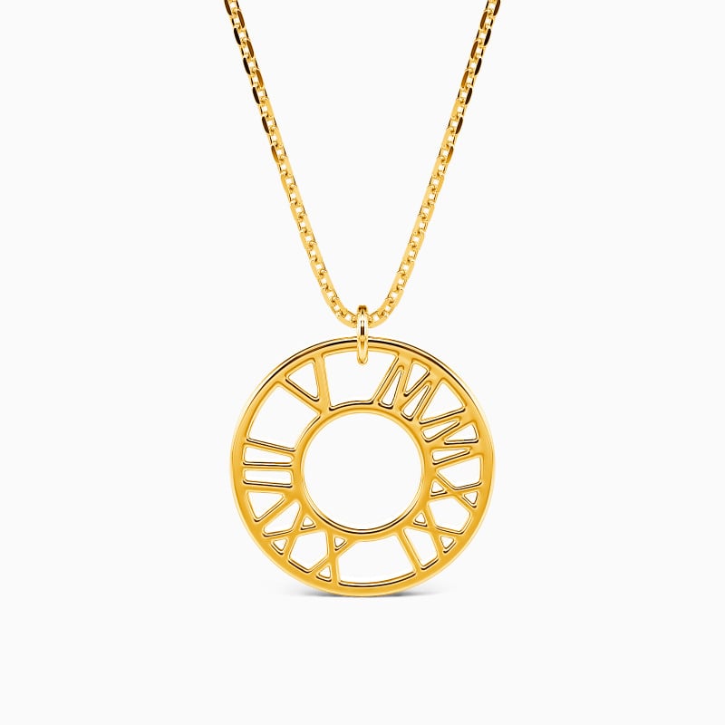 "Remembrance of When" Roman Numerals Necklace