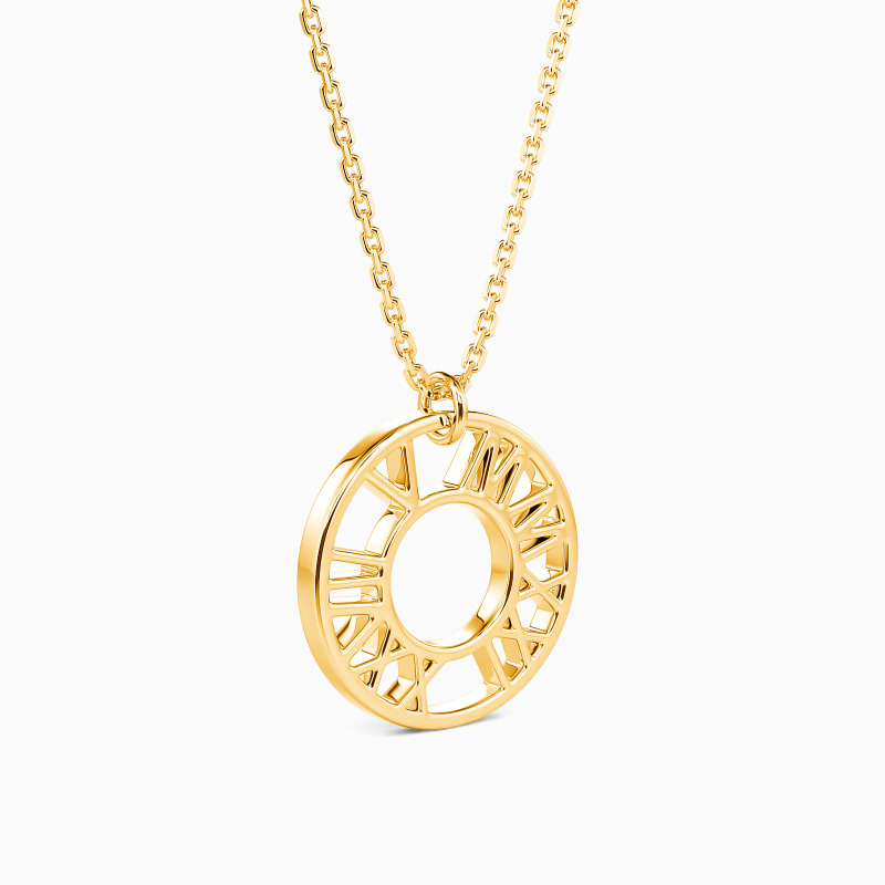 "Remembrance of When" Roman Numerals Necklace