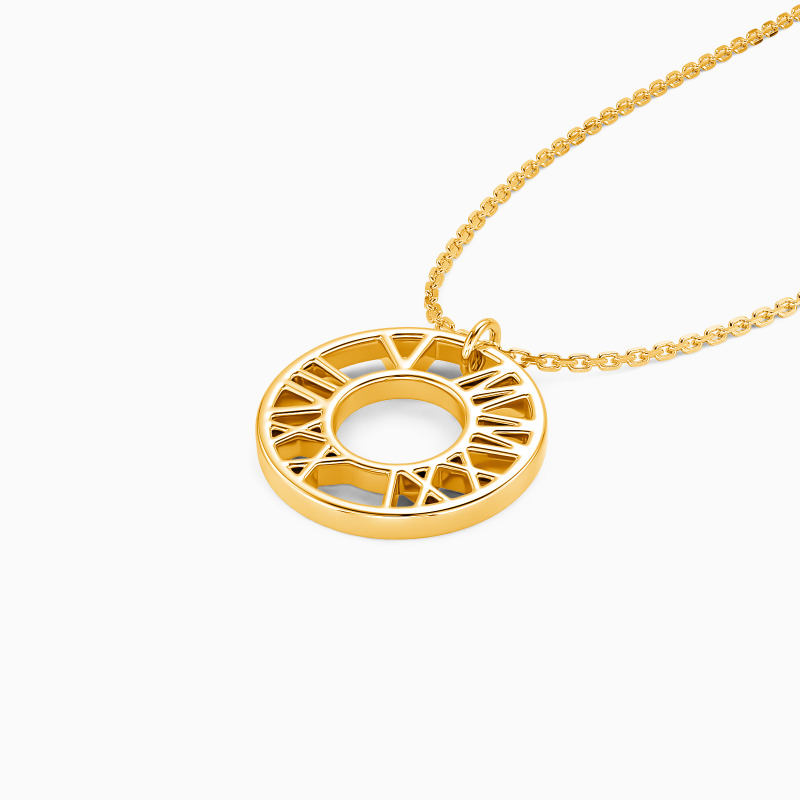 "Remembrance of When" Roman Numerals Necklace