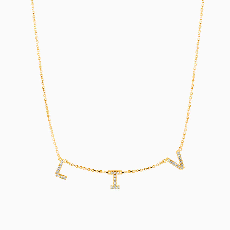 "The Initials of My Heart" Personalized Initial Necklace