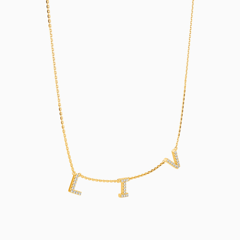 "The Initials of My Heart" Personalized Initial Necklace