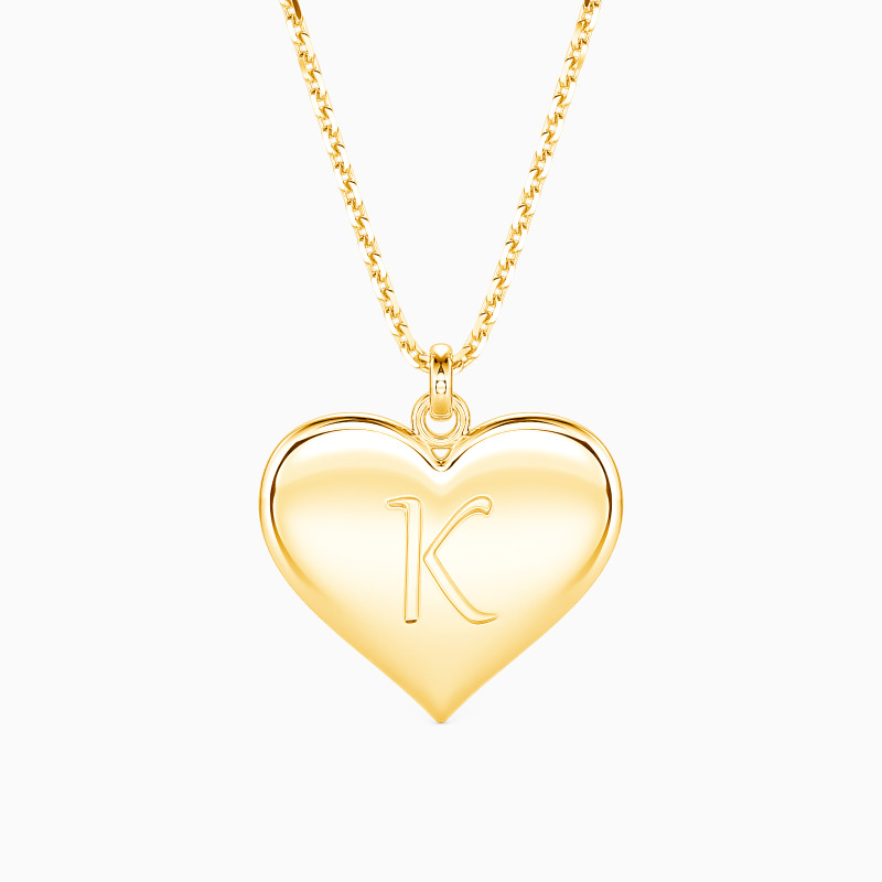 "The One Holds My Heart" Personalized Initial Necklace