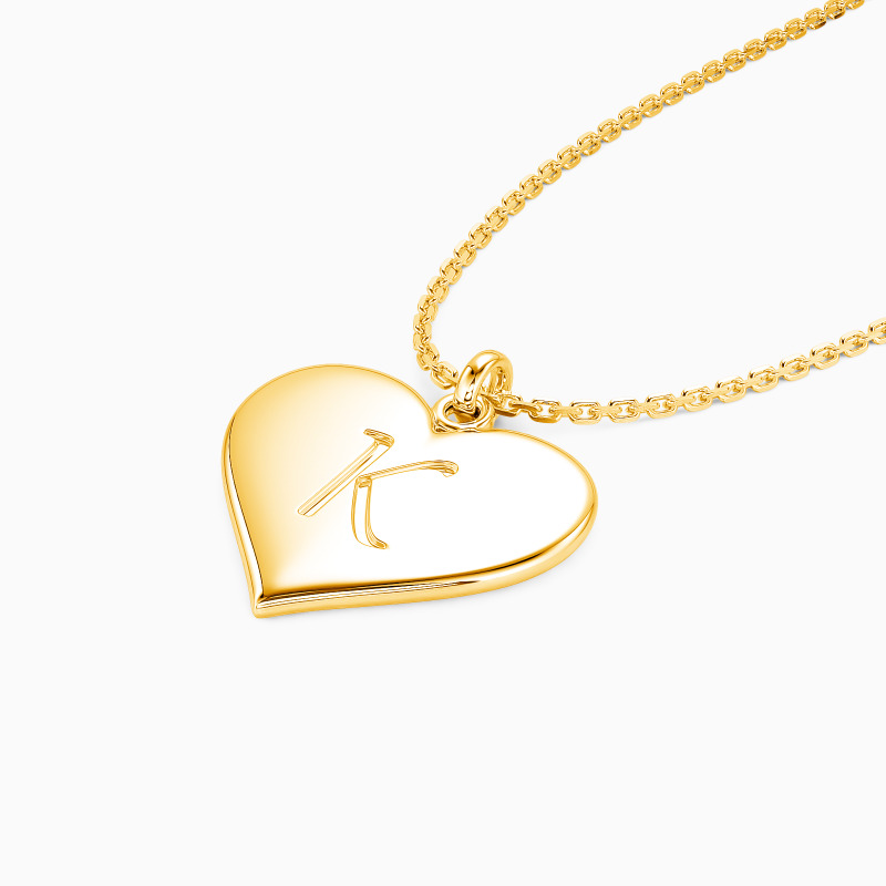 "The One Holds My Heart" Personalized Initial Necklace