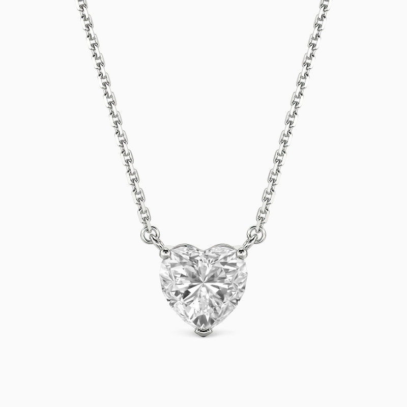 "Niebla de Amor" Collar corazón solitario