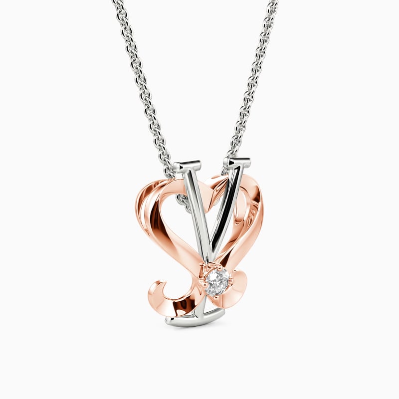 "Love Symbol" Round Cut Necklace