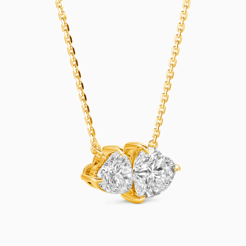 "Love's Echo" Heart Cut Toi Et Moi Necklace