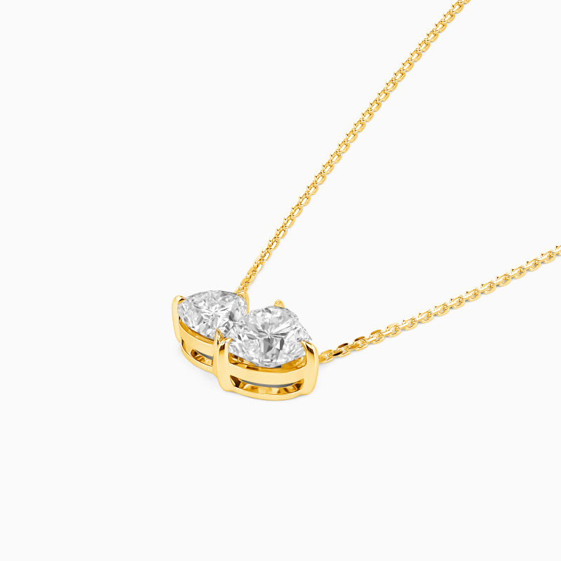 "Love's Echo" Heart Cut Toi Et Moi Necklace