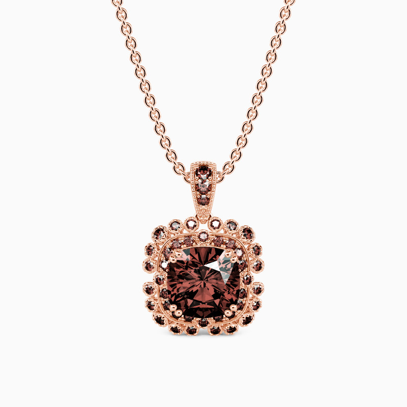 "To Meet the Best" Cushion Cut Paste Jewelry Necklace and Ornaments of Precious Metal in the Nature of Jewelry
