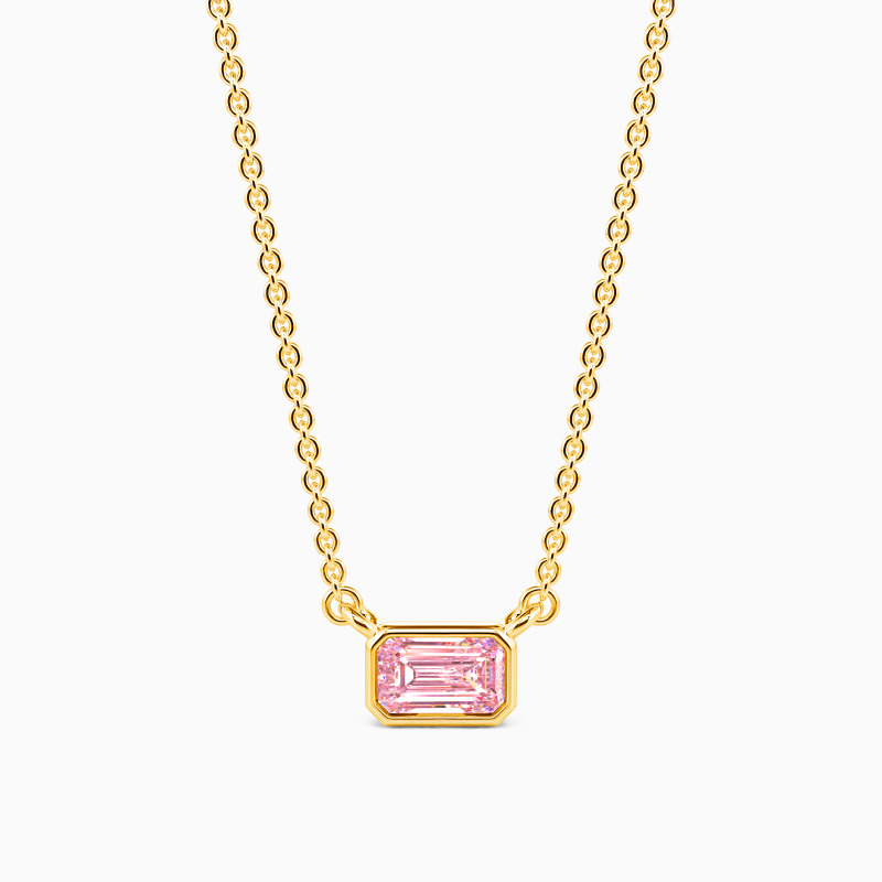 "Silent Poem" Emerald Cut Necklace
