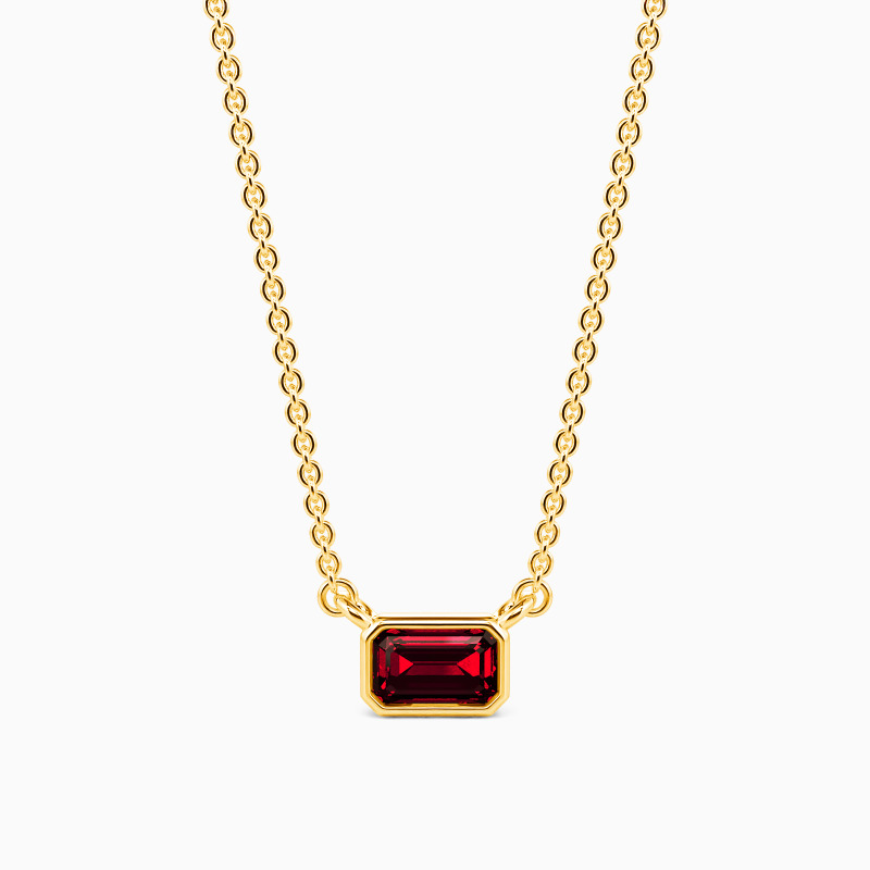 "Silent Poem" Emerald Cut Necklace