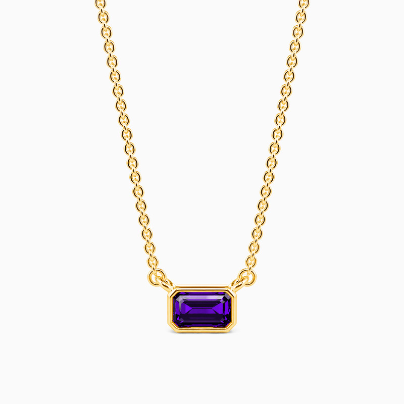 "Silent Poem" Emerald Cut Necklace