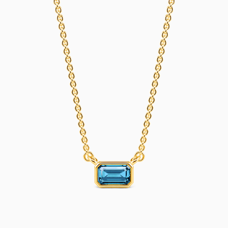 "Silent Poem" Emerald Cut Necklace
