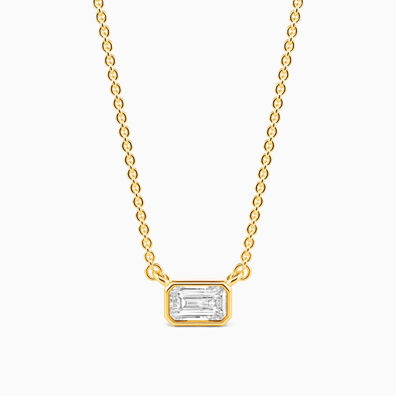 "Silent Poem" Emerald Cut Necklace