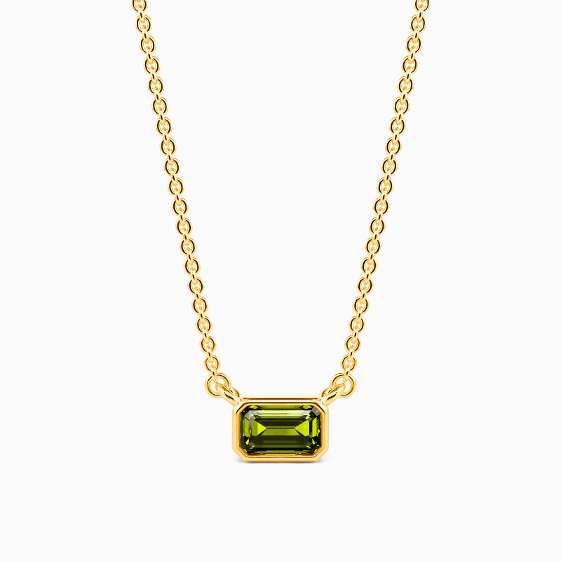 "Silent Poem" Emerald Cut Necklace