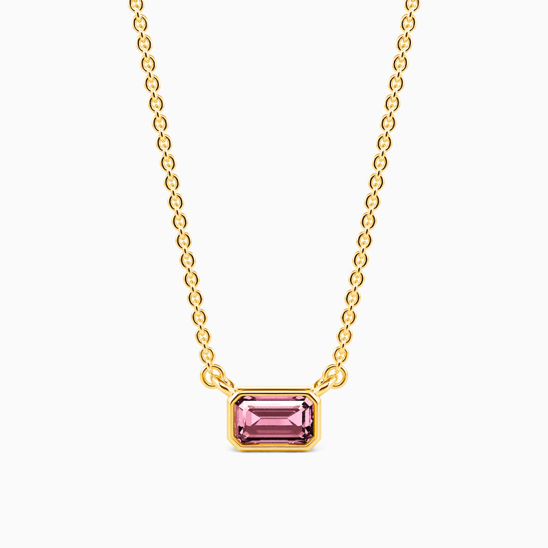 "Silent Poem" Emerald Cut Necklace