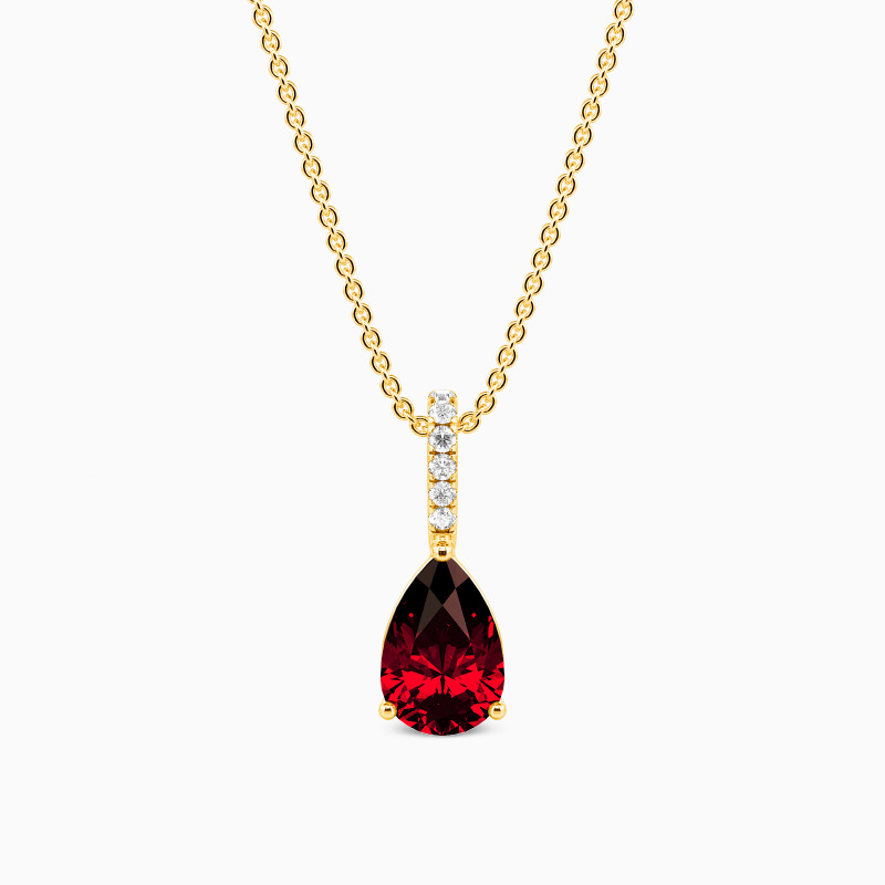 "Falling Star" Pear Cut Necklace