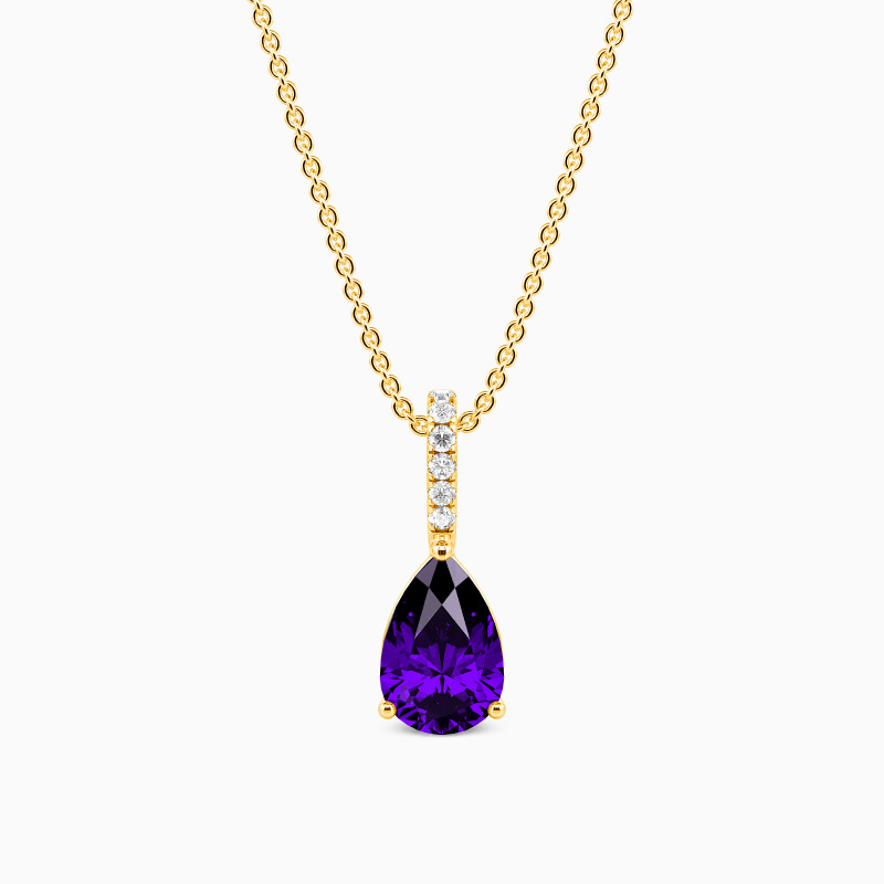 "Falling Star" Pear Cut Necklace