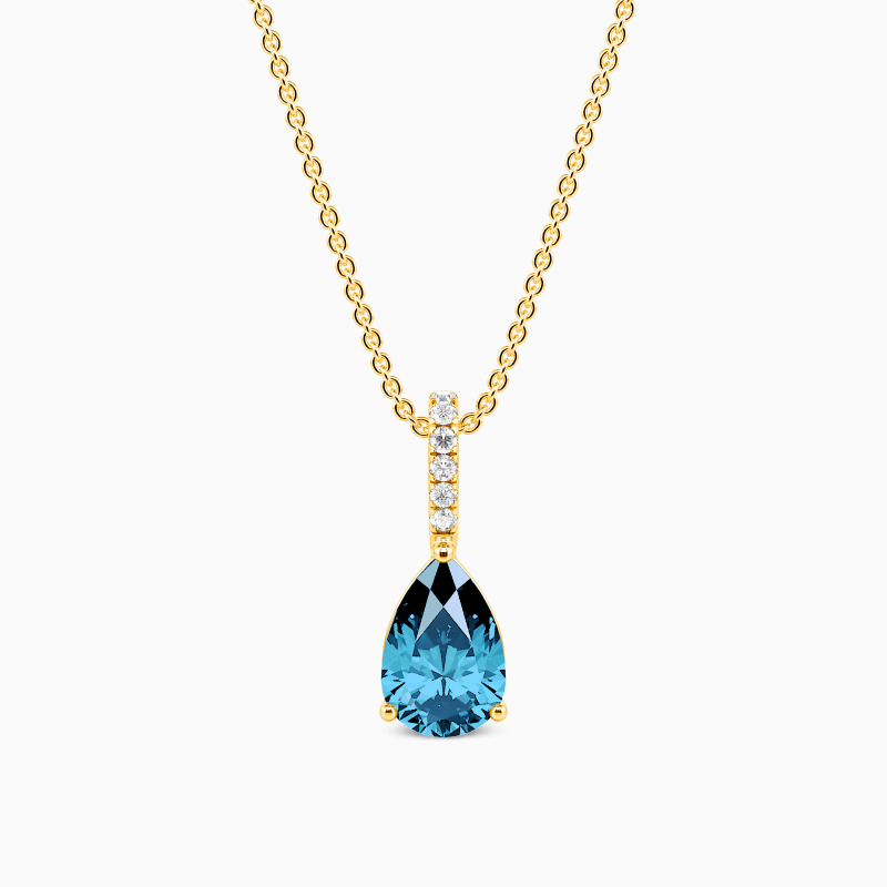 "Falling Star" Pear Cut Necklace