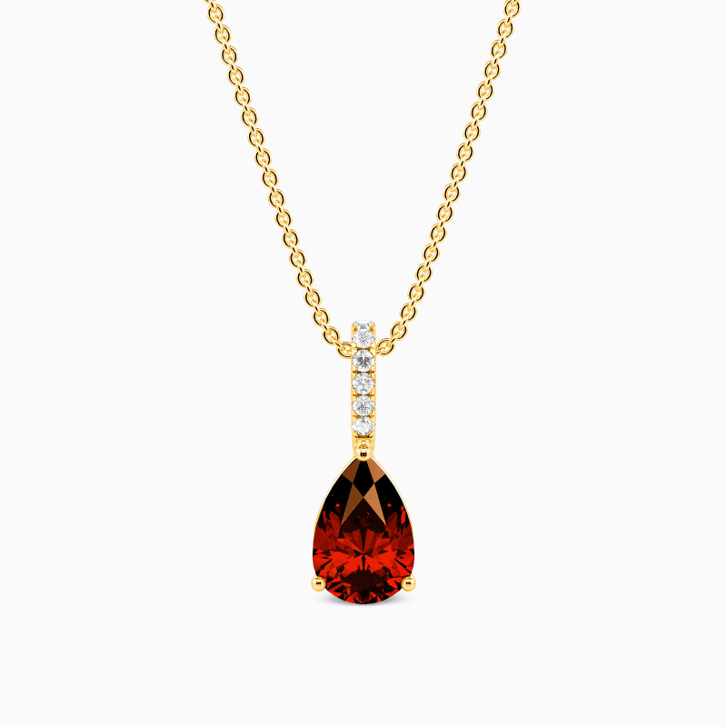 "Falling Star" Pear Cut Necklace