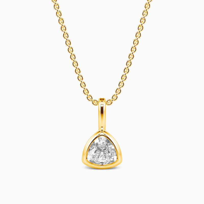 "Borrowed Time" Trillion Cut Bezel Necklace