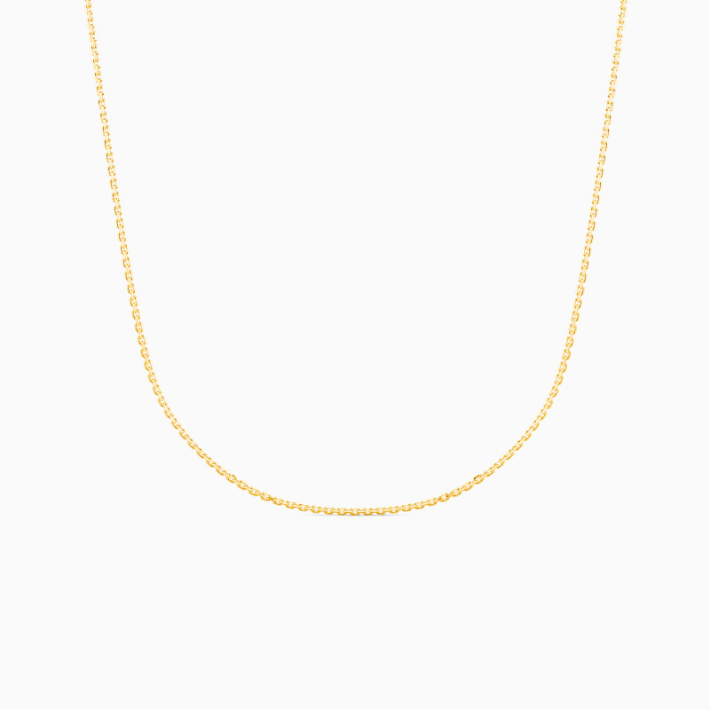 "Parallel Lines" 1.3mm Cable Chain Necklace