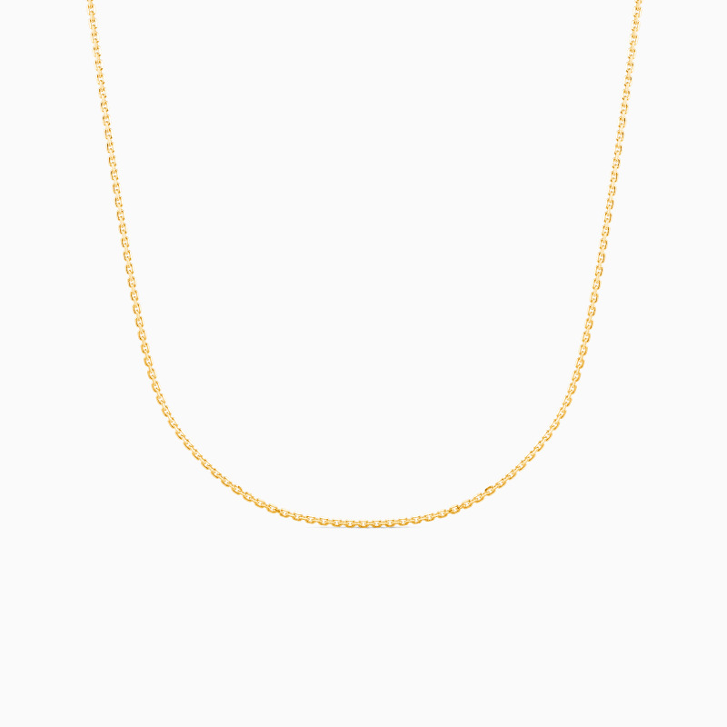 "Parallel Lines" 1.3mm Cable Chain Necklace