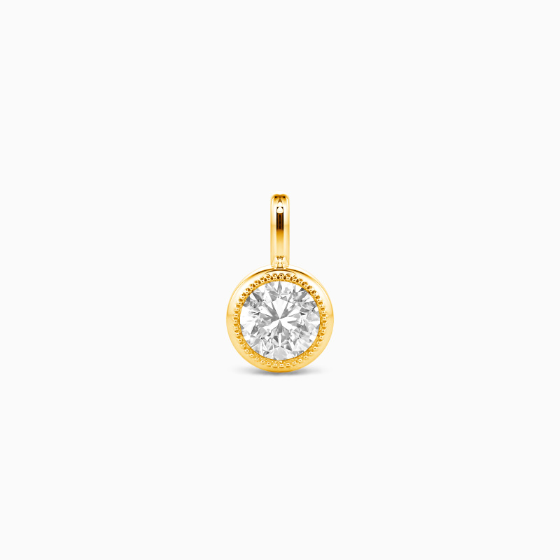 "Solen" 0,3 ct Rundschliff Zargen-Anhänger