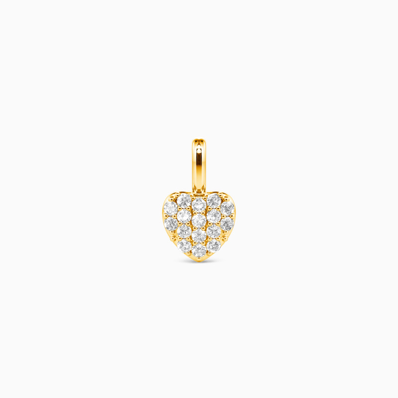 "Cara" Mini-Pavé-Herz-Anhänger
