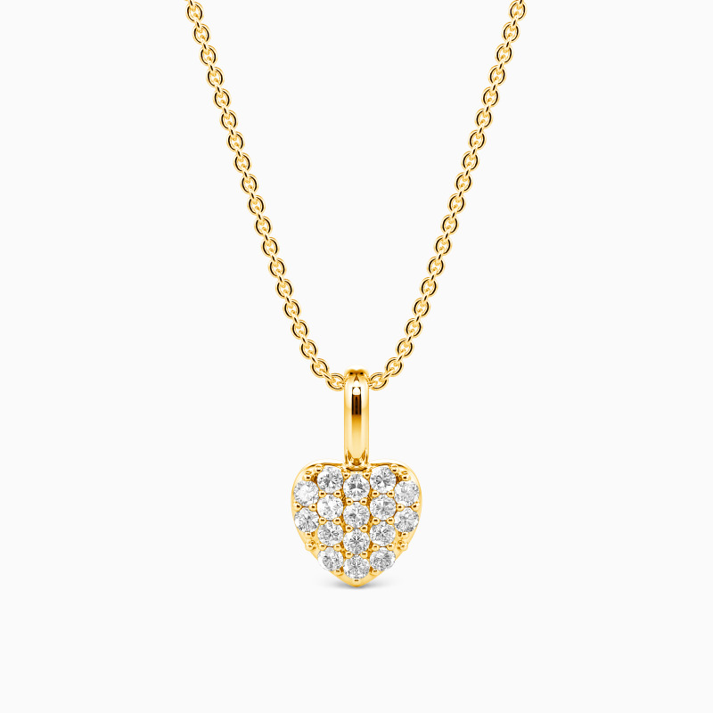 "Cara" Mini-Kette mit Pavé-Herz-Anhänger