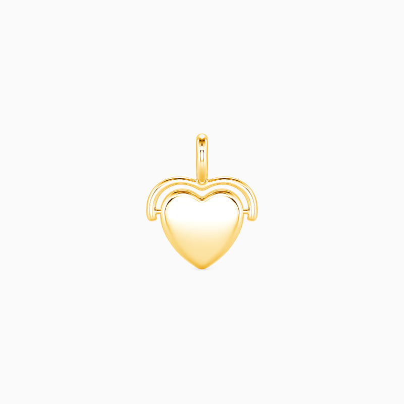 "Le cœur qui revient" Pendentif cœur rotatif