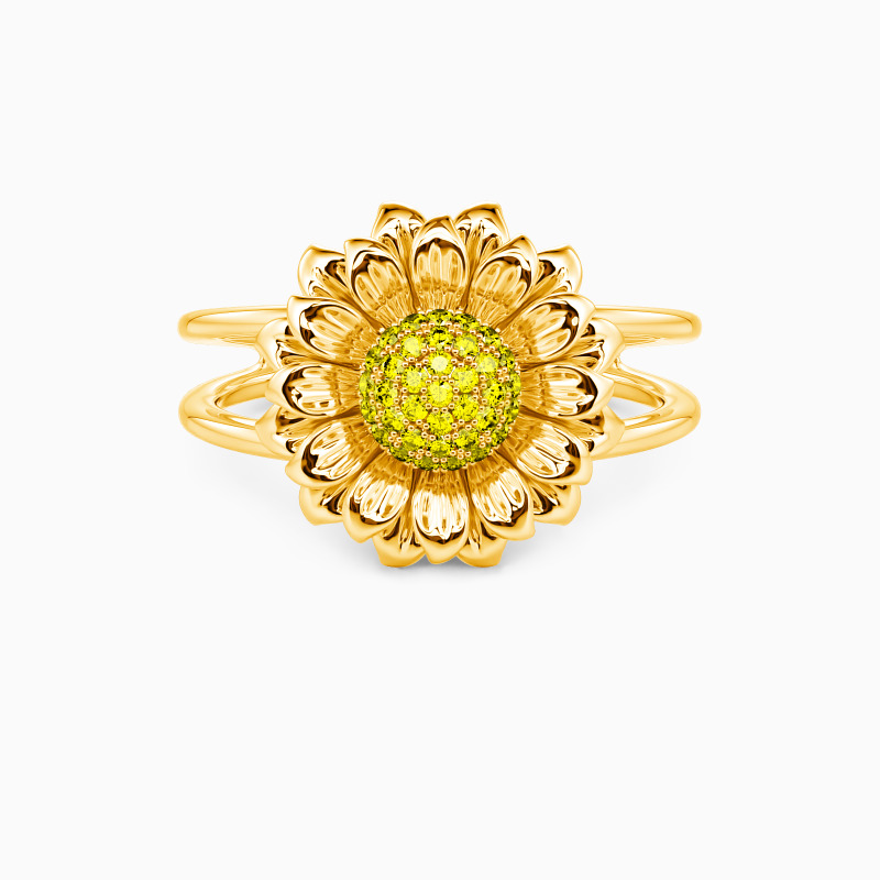 "Éclat Solaire" Bague Tournesol