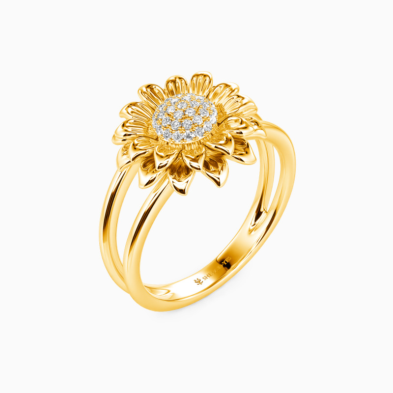 "Be Bright Sunny" Sunflower Ring