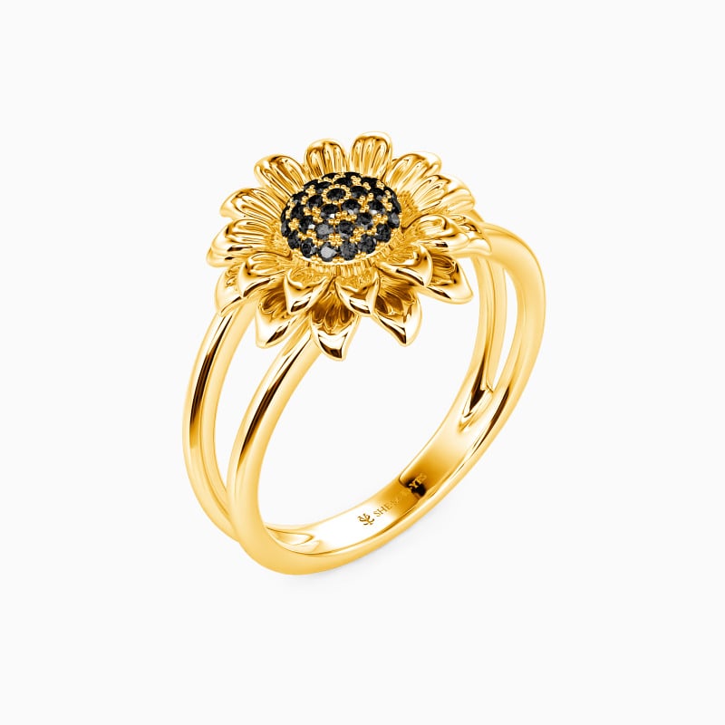 "Be Bright Sunny" Sunflower Ring