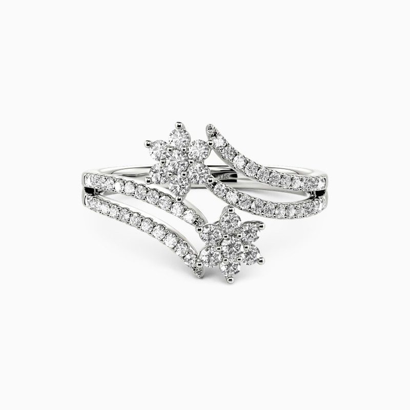 "Swaying Flower" Classic Wedding Ring