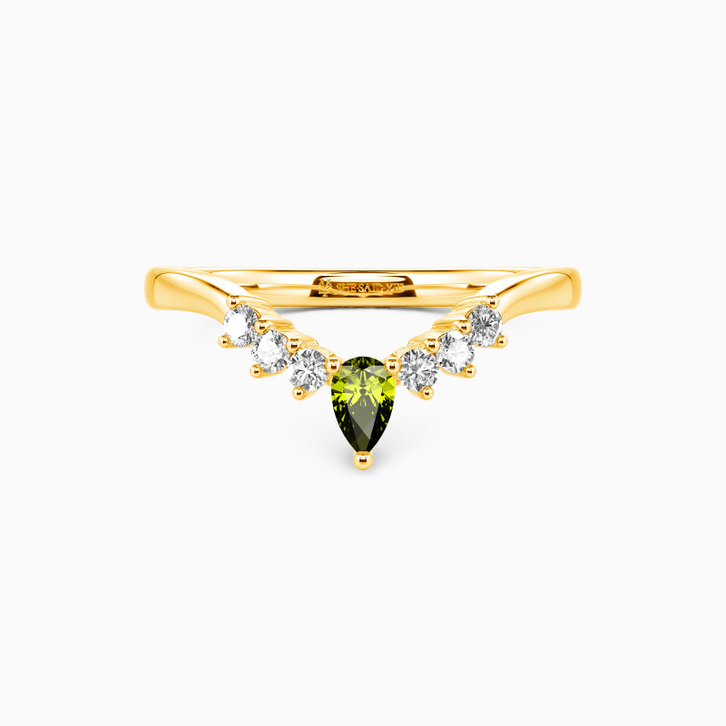 "Eternal Vow" Cluster Curved Wedding Ring