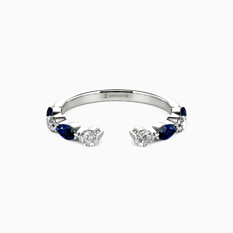 "Union Intemporelle" Alliance ouverte diamants serti clos 1,2 mm