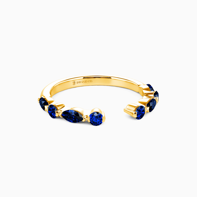 "Union Intemporelle" Alliance ouverte diamants serti clos 1,2 mm