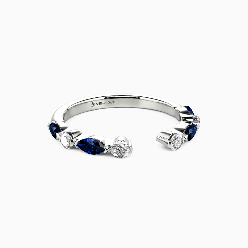 "Union Intemporelle" Alliance ouverte diamants serti clos 1,2 mm