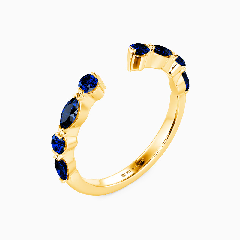 "Union Intemporelle" Alliance ouverte diamants serti clos 1,2 mm