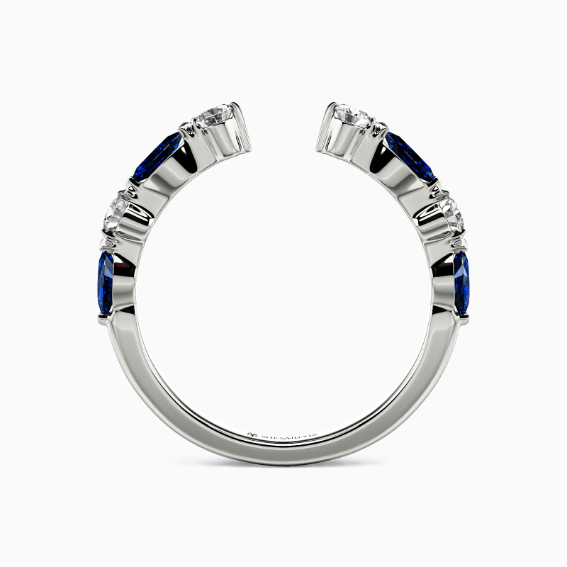 "Union Intemporelle" Alliance ouverte diamants serti clos 1,2 mm