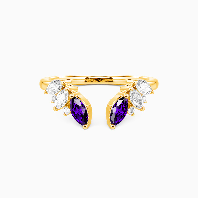 "Flourish in Love" Open Cluster Wedding Ring