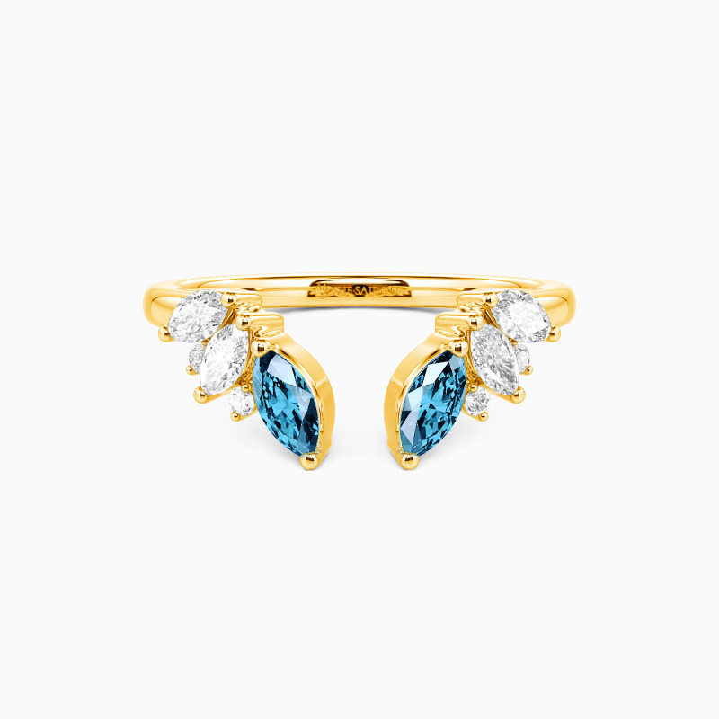 "Flourish in Love" Open Cluster Wedding Ring