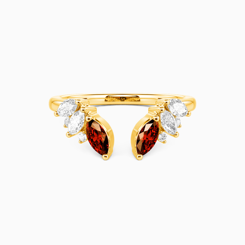 "Flourish in Love" Open Cluster Wedding Ring