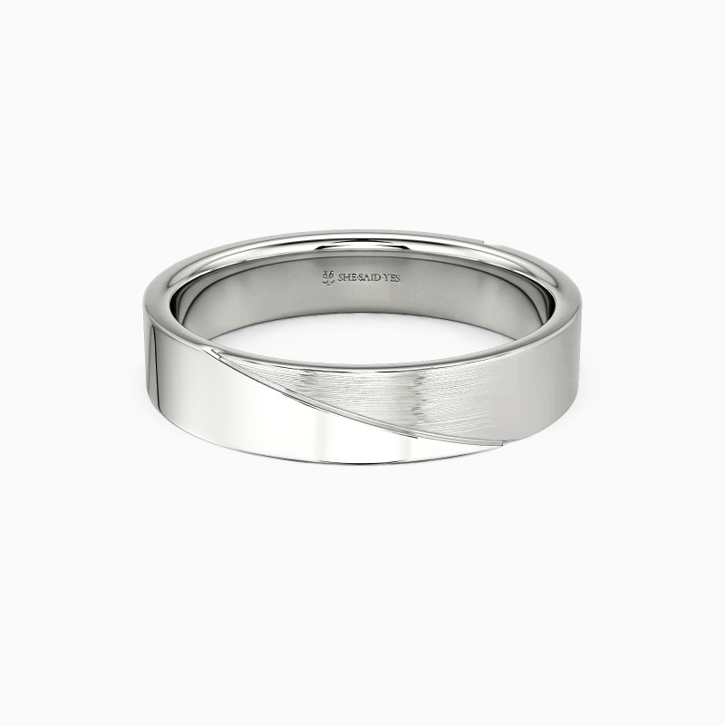 "Le silence entre les battements" Bague de mariage pour homme