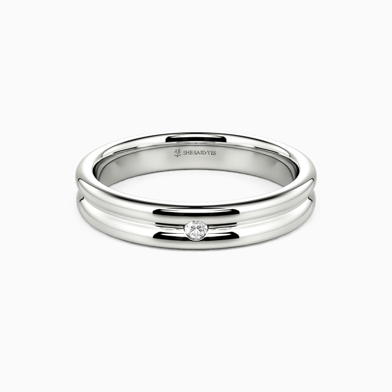 "Silhouettes of Us" Men's Wedding Band